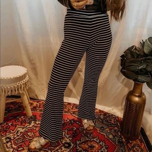 Striped flare pants
